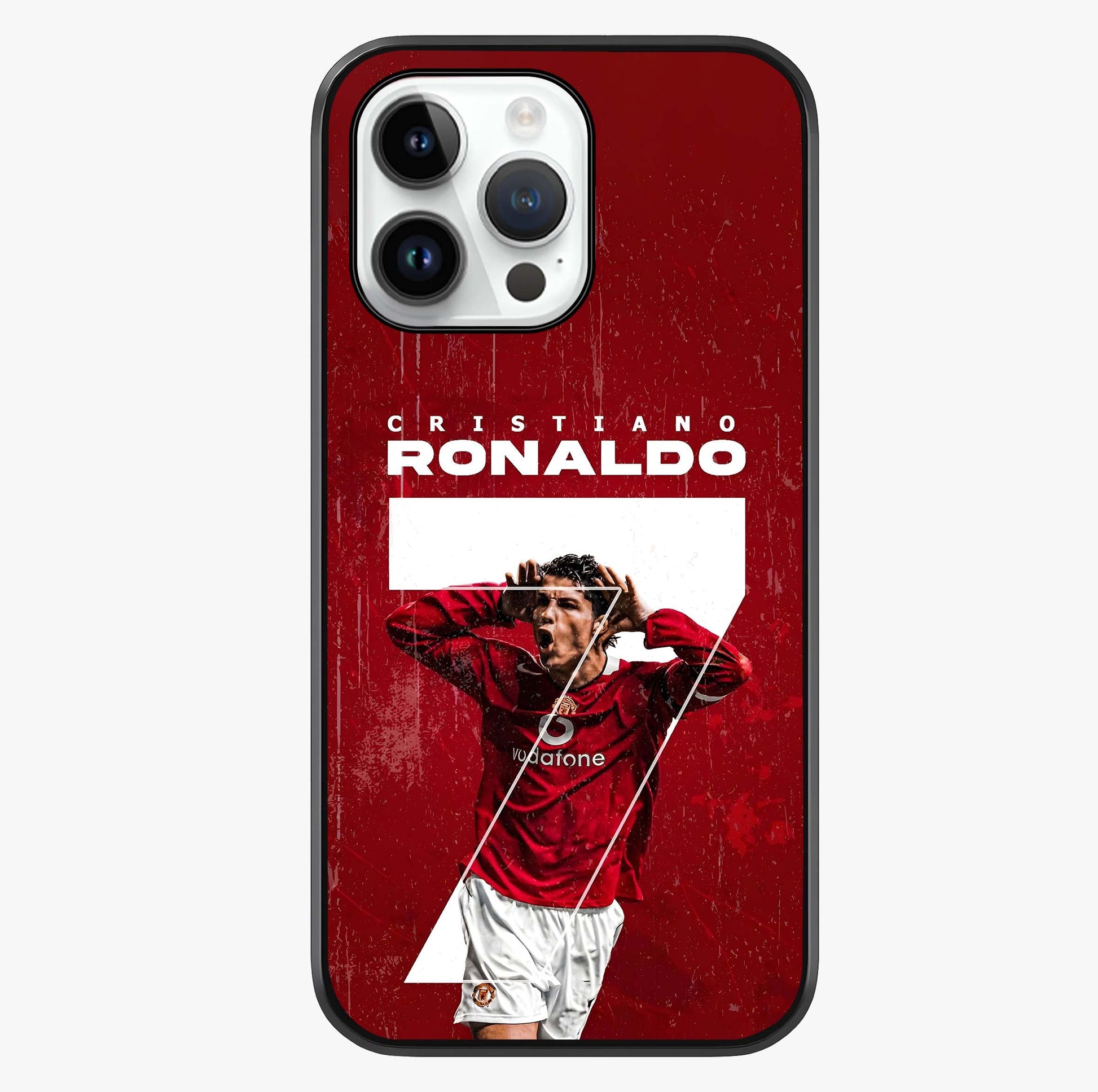 Goal Celebration Legacy Glass Case showing full back design in clean flat view with glossy glass finish.