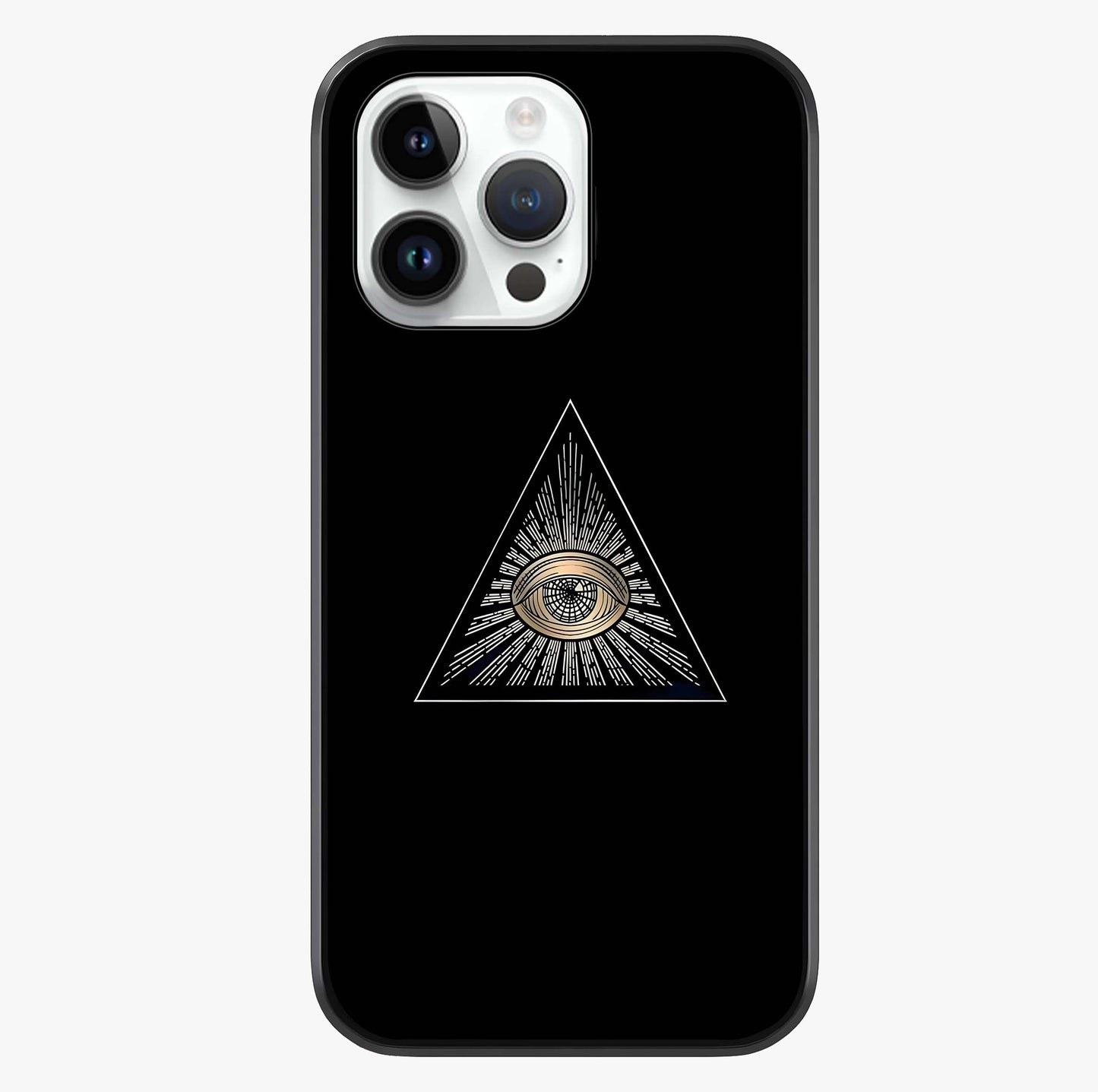 Illuminati Evil Glass Case showing full back design in clean flat view with glossy glass finish.