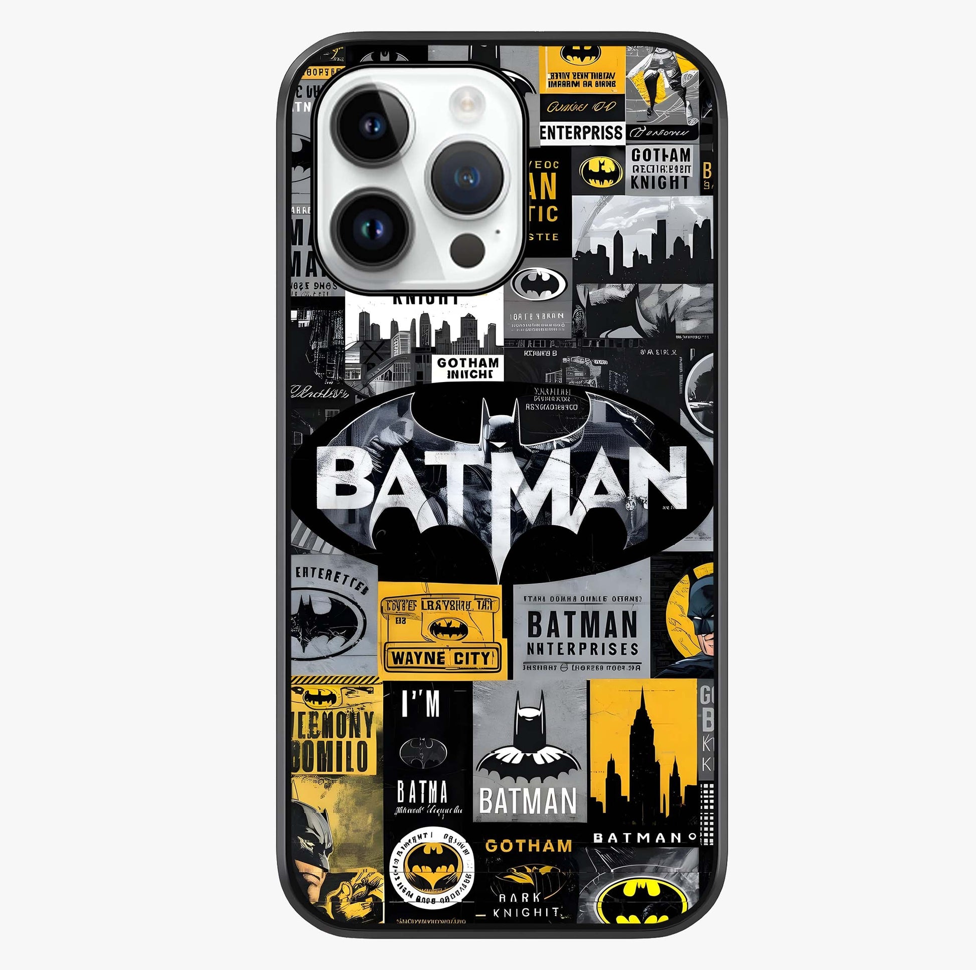Knight Gotham Rise Glass Case showing full back design in clean flat view with glossy glass finish.