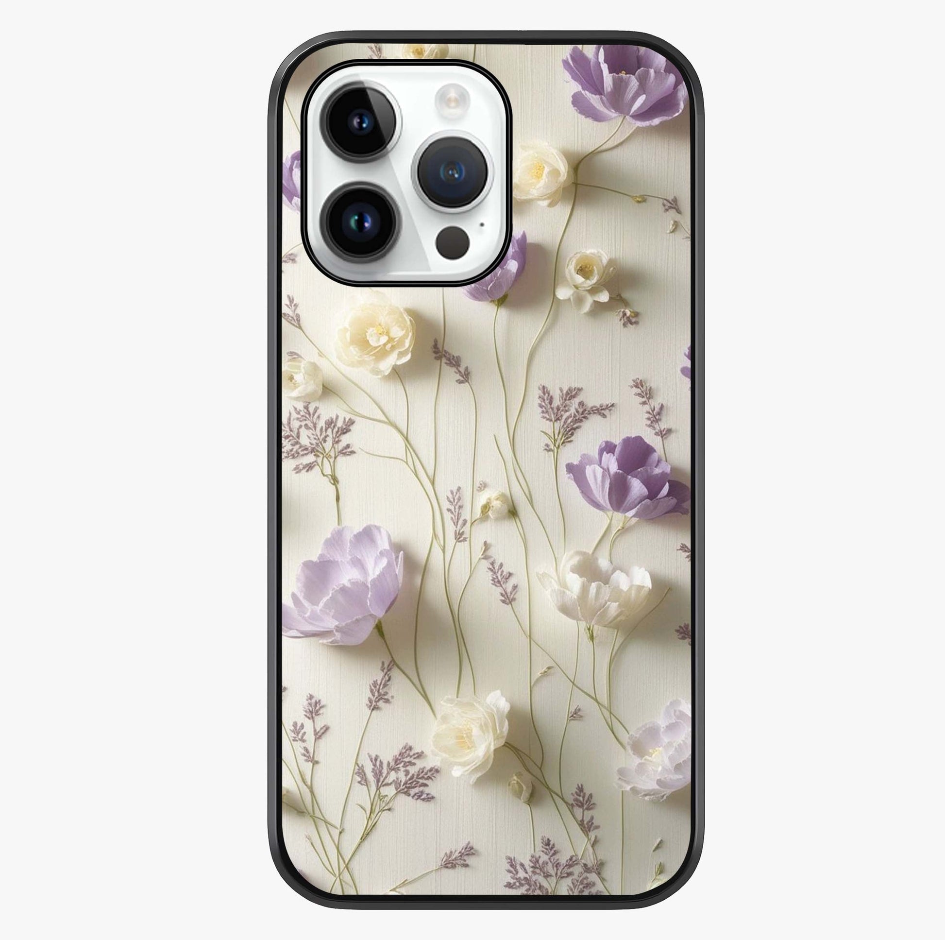 Lilac Breeze Harmony Glass Case showing full back design in clean flat view with glossy glass finish.