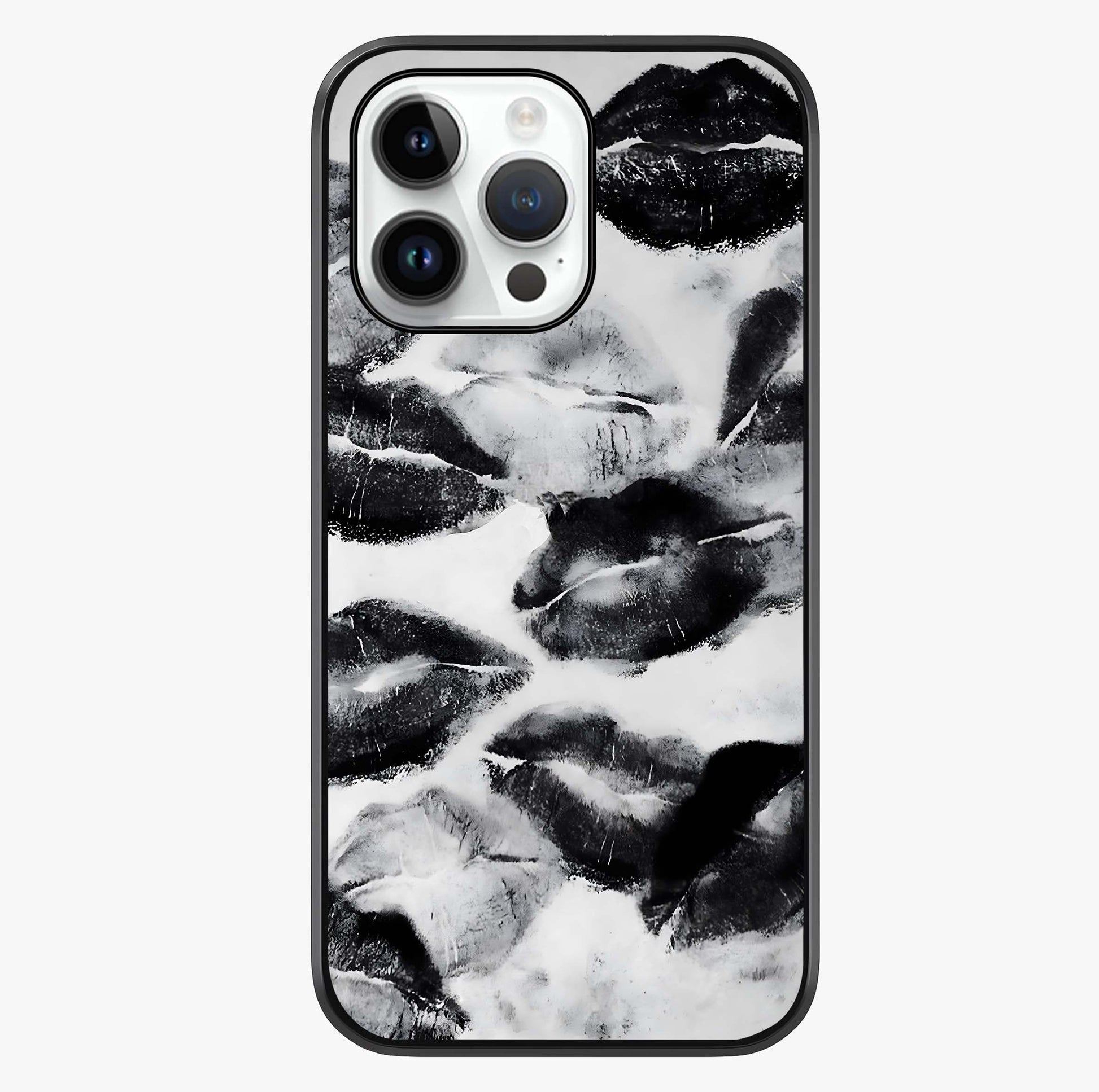 Midnight Kiss Marks Glass Case showing full back design in clean flat view with glossy glass finish.