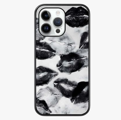 Midnight Kiss Marks Glass Case showing full back design in clean flat view with glossy glass finish.