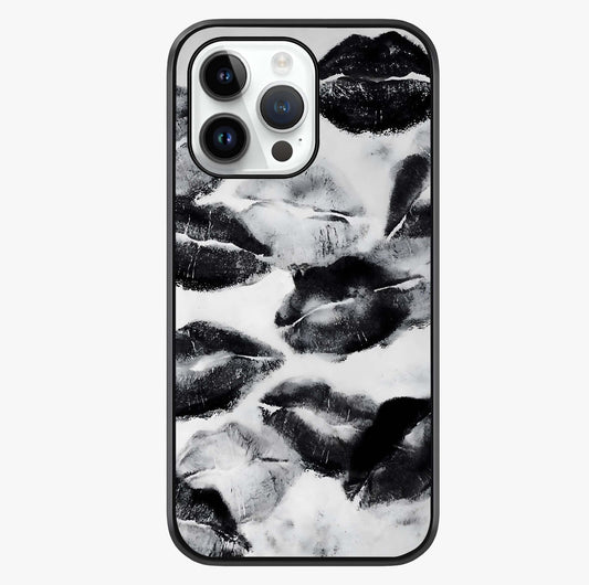 Midnight Kiss Marks Glass Case showing full back design in clean flat view with glossy glass finish.