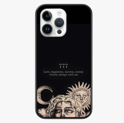 Mystic Victory Aura Glass Case showing full back design in clean flat view with glossy glass finish.