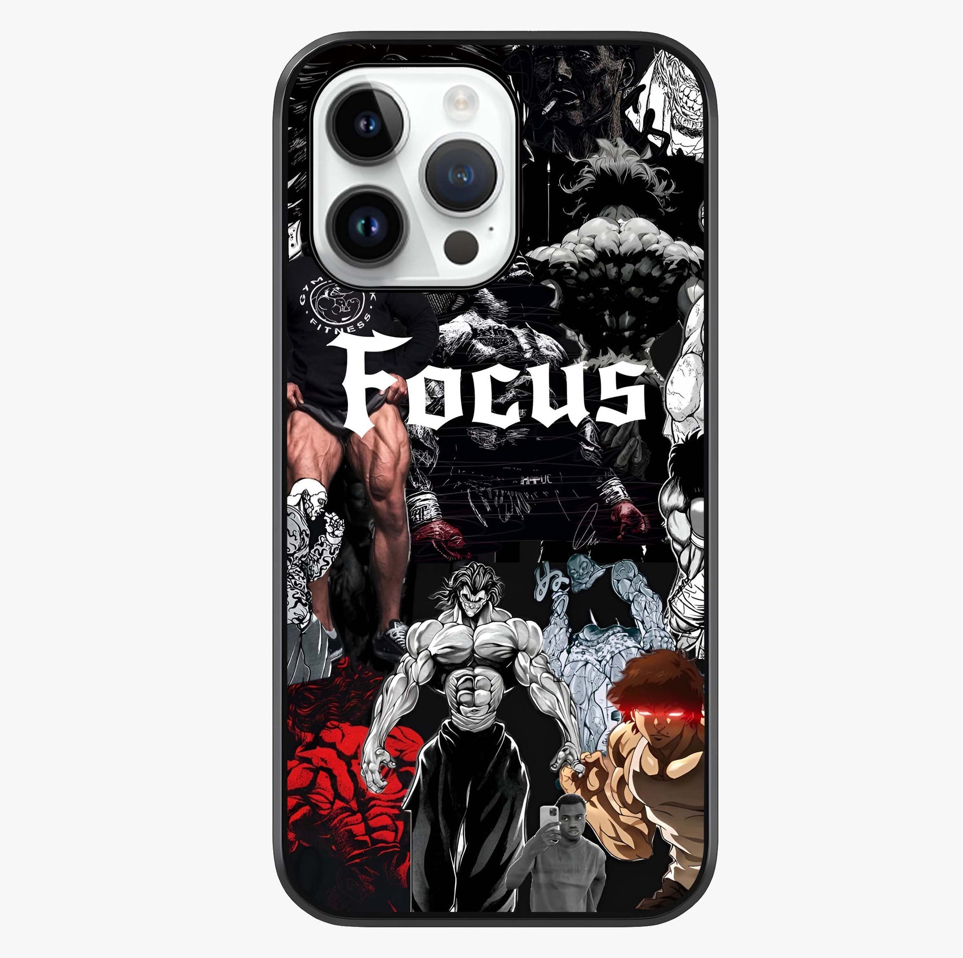 Relentless Power Focus Glass Case showing full back design in clean flat view with glossy glass finish.