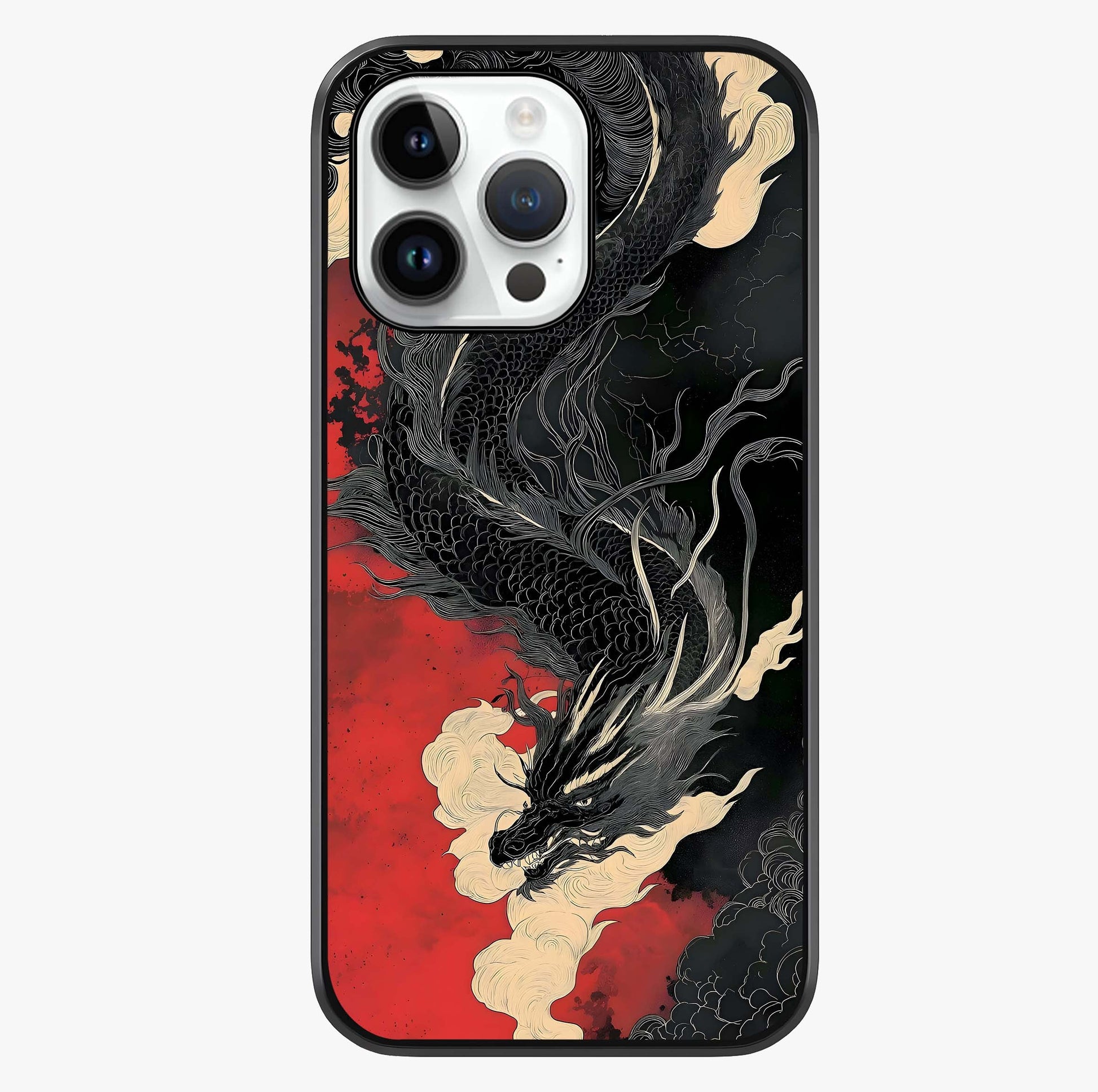 Shadow Dragon Fury Glass Case showing full back design in clean flat view with glossy glass finish.