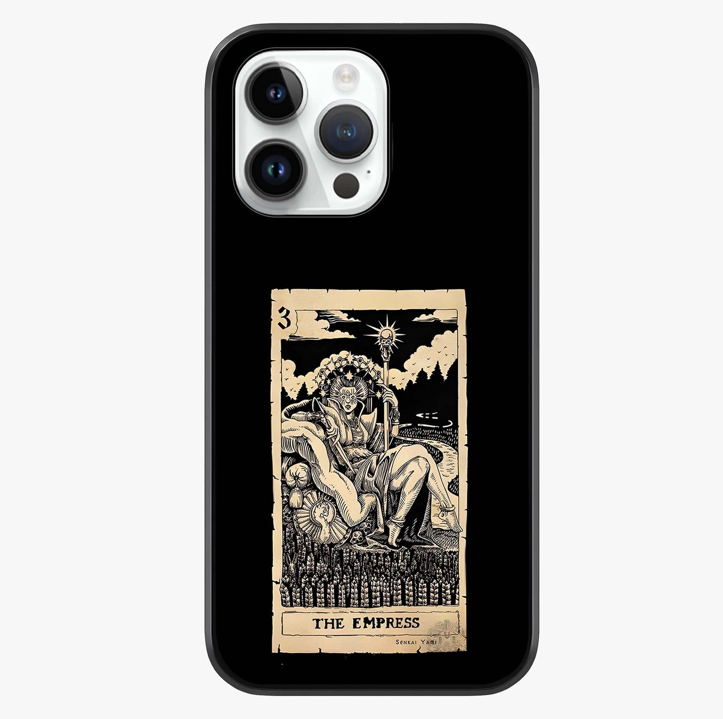 The Empress Glass Case showing full back design in clean flat view with glossy glass finish.