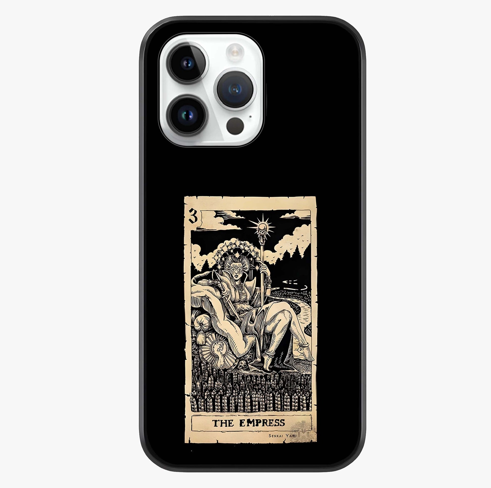 The Empress Glass Case showing full back design in clean flat view with glossy glass finish.