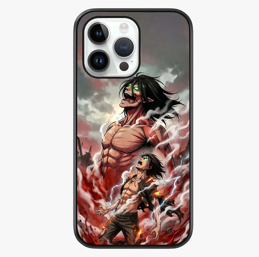 Titan Awakening Fury Glass Case showing full back design in clean flat view with glossy glass finish.