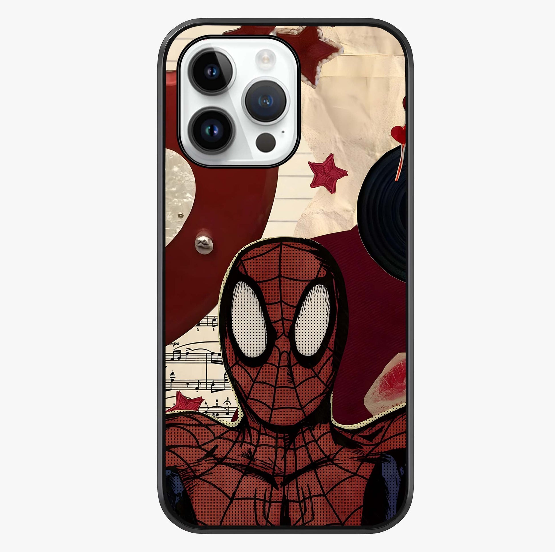 Web Warrior Vibes Glass Case showing full back design in clean flat view with glossy glass finish.