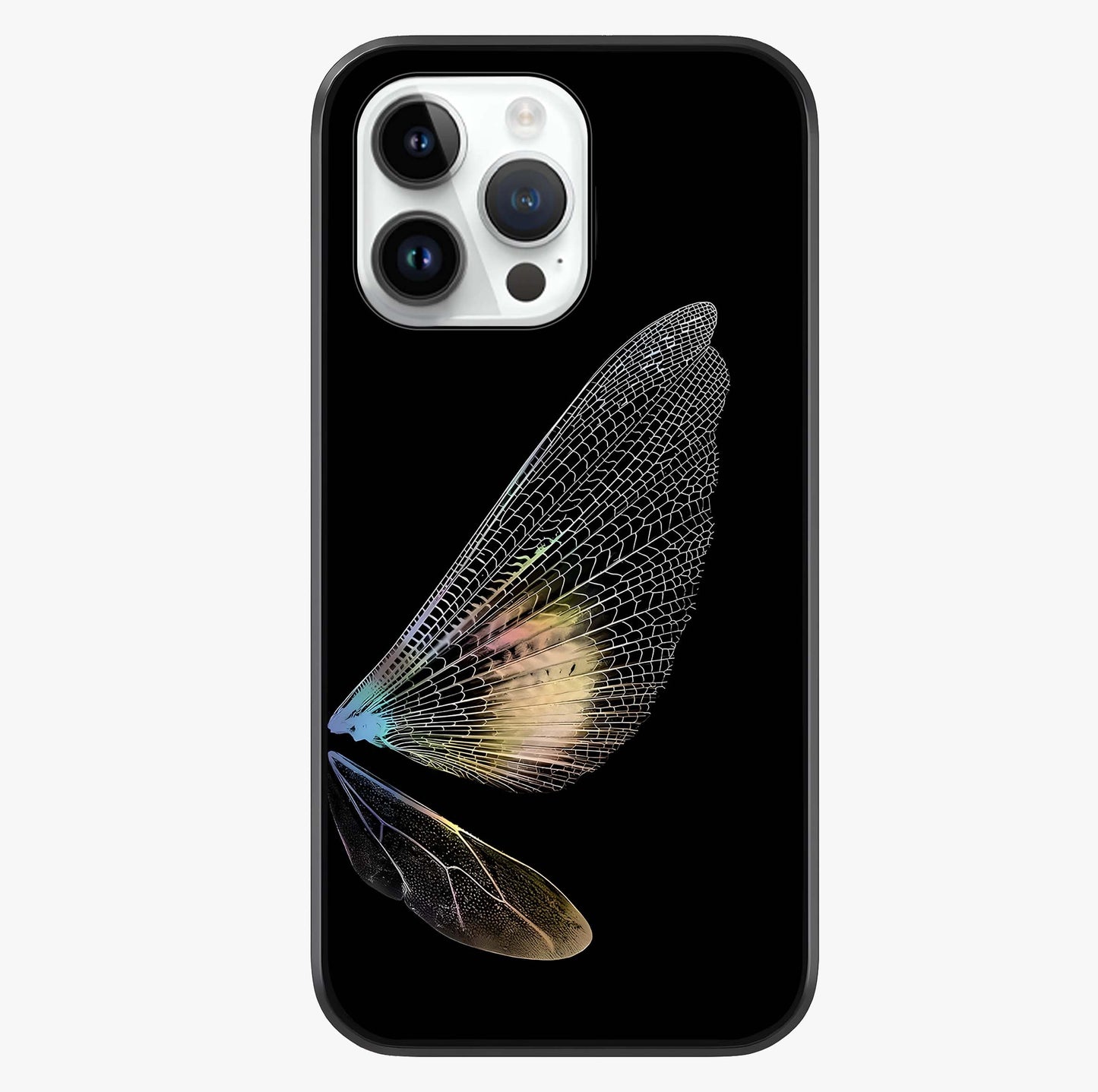 Whispers Of Wings Glass Case showing full back design in clean flat view with glossy glass finish.