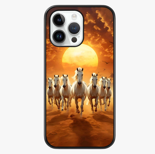 Wild Sunset Majesty Glass Case showing full back design in clean flat view with glossy glass finish.