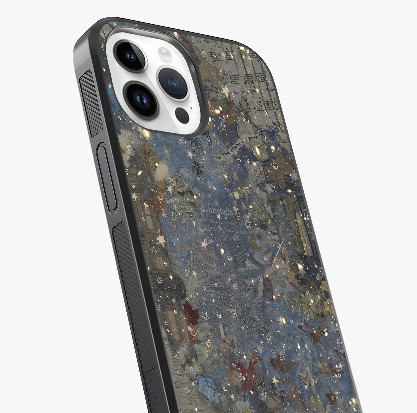 Aesthetic Astrolophia Glass Case captured at a warm angle highlighting gloss, texture and premium glass finish.