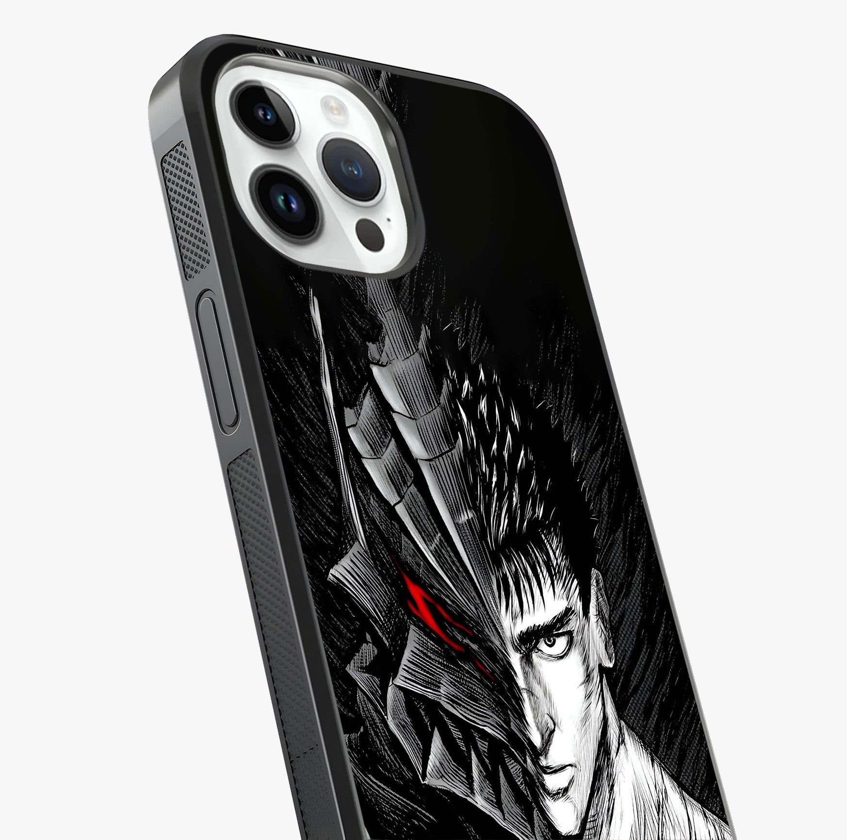 Berserker Blood Oath Glass Case captured at a warm angle highlighting gloss, texture and premium glass finish.