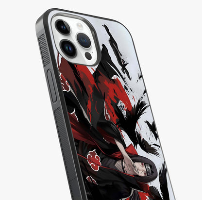 Crimson Crow Illusion Glass Case captured at a warm angle highlighting gloss, texture and premium glass finish.