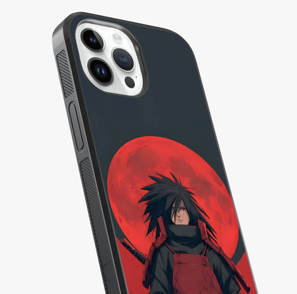 Crimson Moon Warlord Glass Case captured at a warm angle highlighting gloss, texture and premium glass finish.