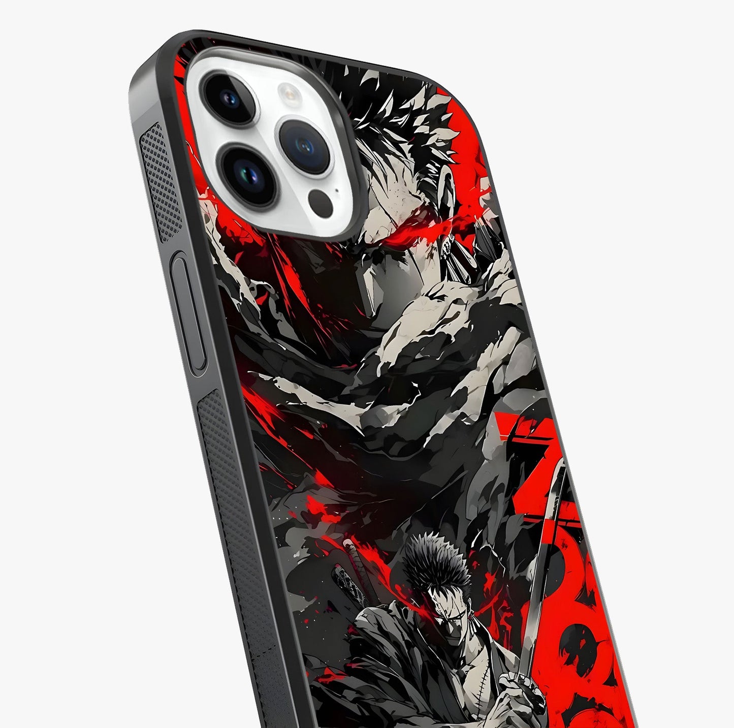 Demon Sword Resolve Glass Case captured at a warm angle highlighting gloss, texture and premium glass finish.