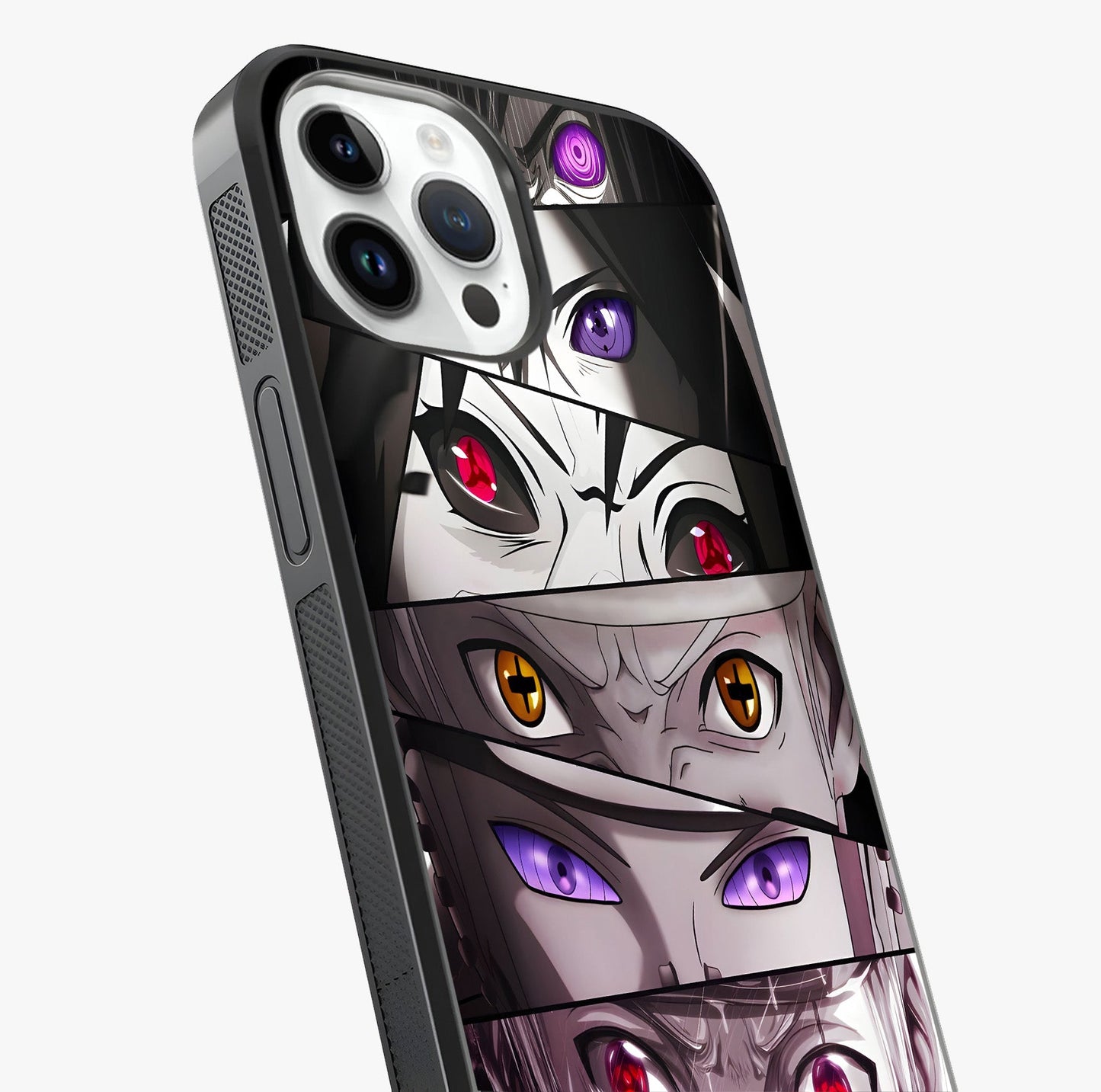 Eyes Of Destiny Glass Case captured at a warm angle highlighting gloss, texture and premium glass finish.
