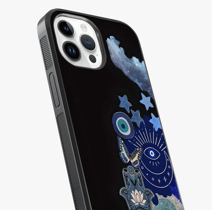 Galactic Charm Cluster Glass Case captured at a warm angle highlighting gloss, texture and premium glass finish.