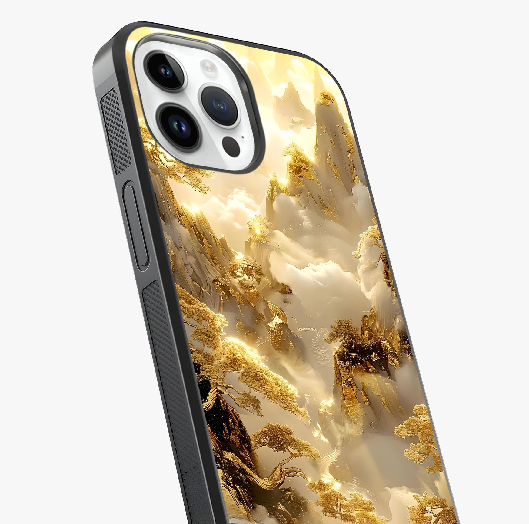 Gates Of Illumination Glass Case captured at a warm angle highlighting gloss, texture and premium glass finish.