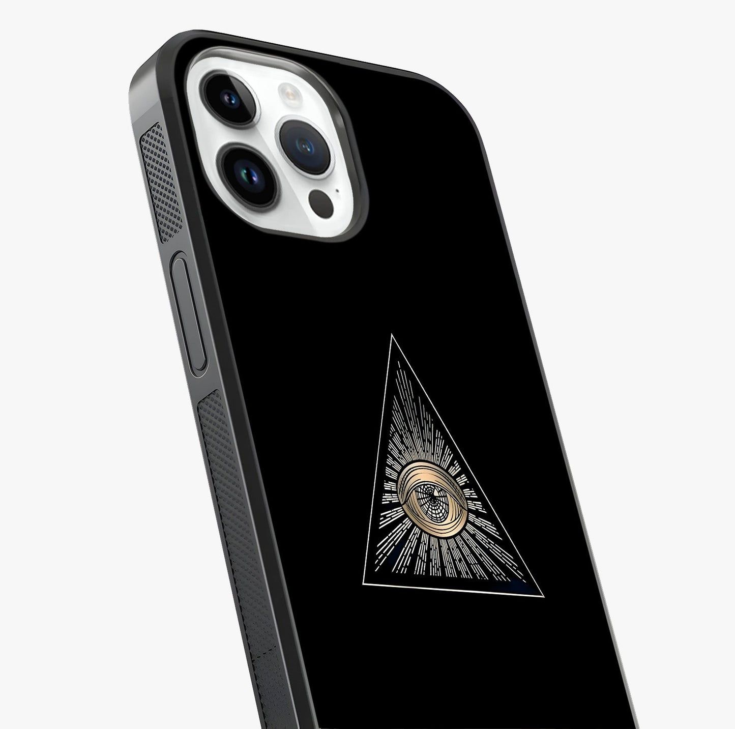 Illuminati Evil Glass Case captured at a warm angle highlighting gloss, texture and premium glass finish.