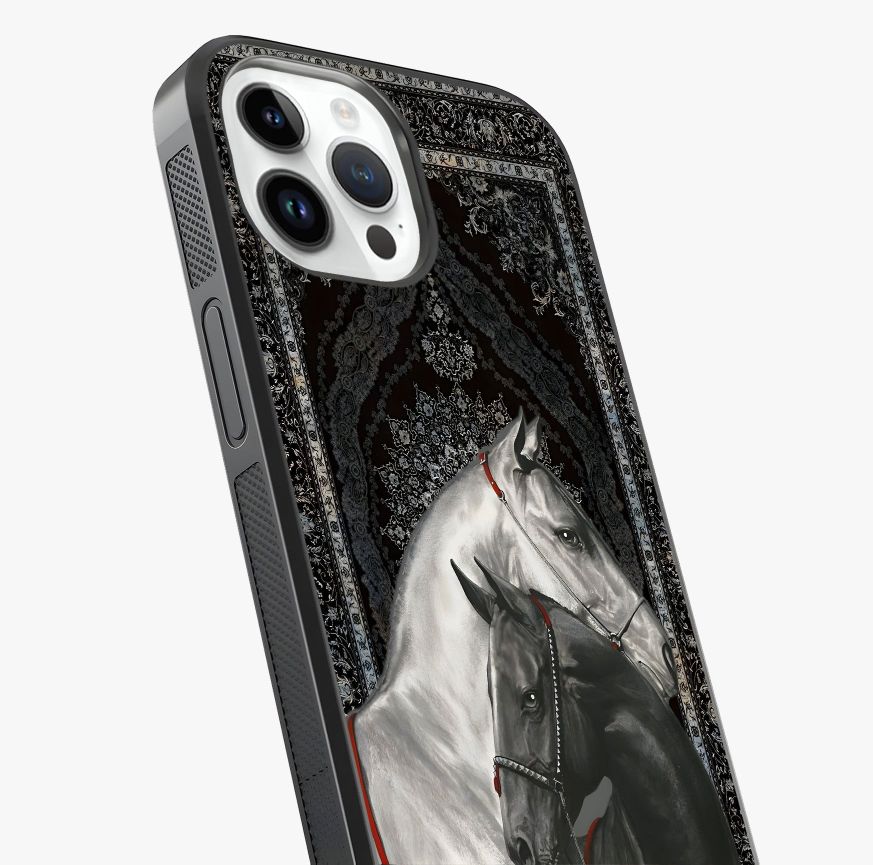 Majestic Ride Legacy Glass Case captured at a warm angle highlighting gloss, texture and premium glass finish.