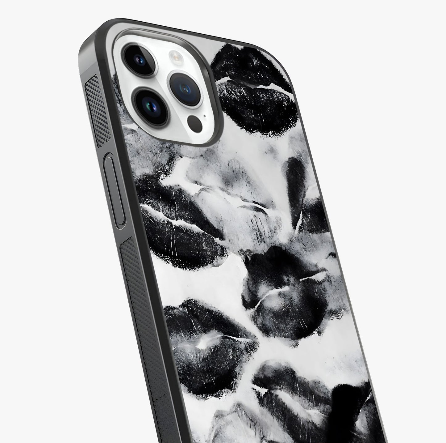 Midnight Kiss Marks Glass Case captured at a warm angle highlighting gloss, texture and premium glass finish.