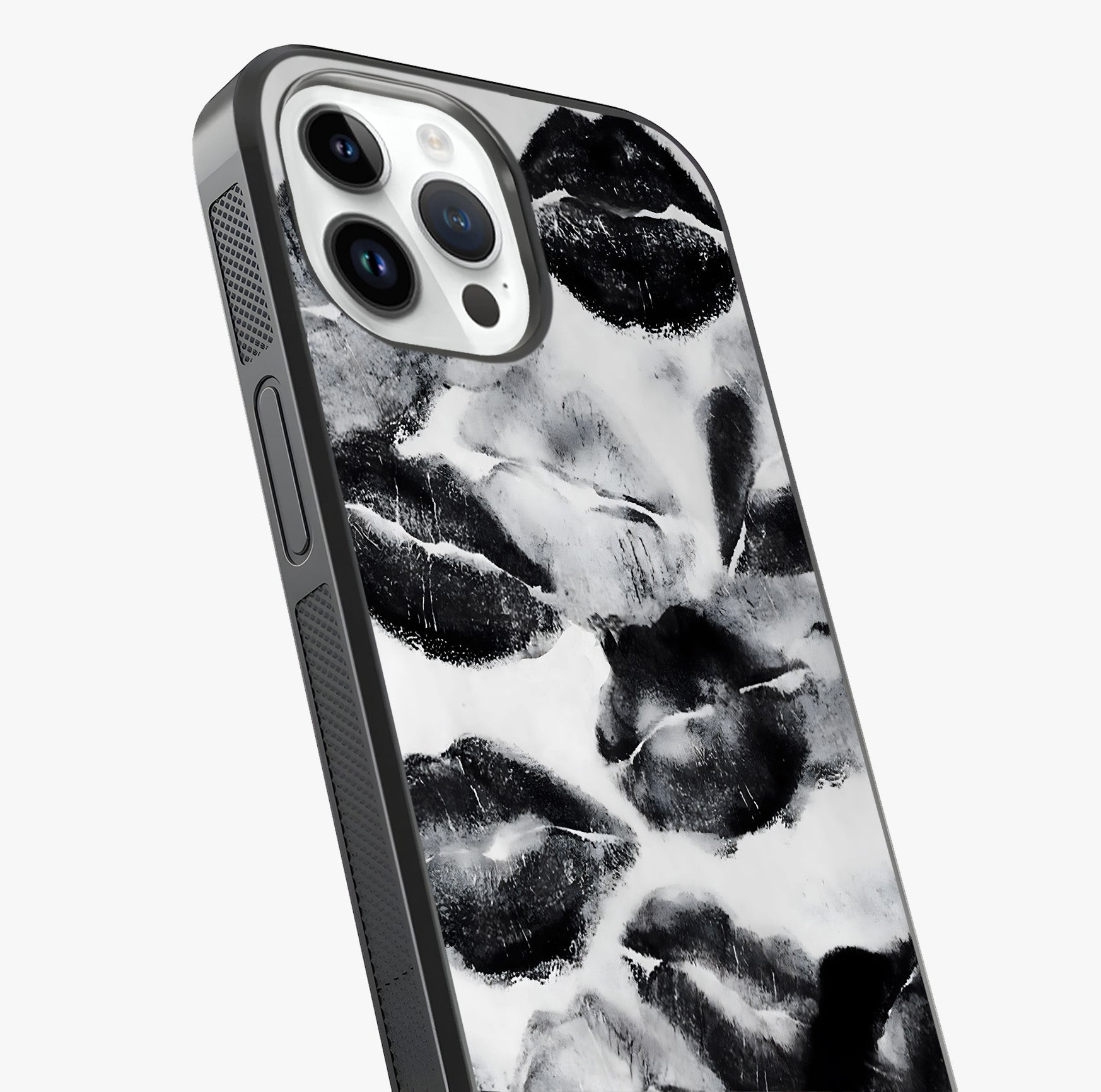 Midnight Kiss Marks Glass Case captured at a warm angle highlighting gloss, texture and premium glass finish.