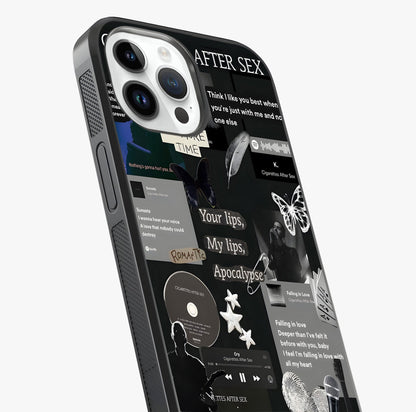 Midnight Love Echo Glass Case captured at a warm angle highlighting gloss, texture and premium glass finish.