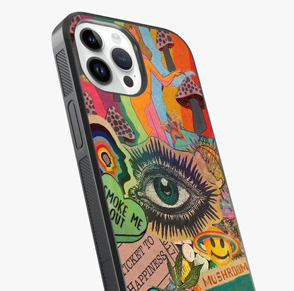 Mystic Eye Wonderland Glass Case captured at a warm angle highlighting gloss, texture and premium glass finish.