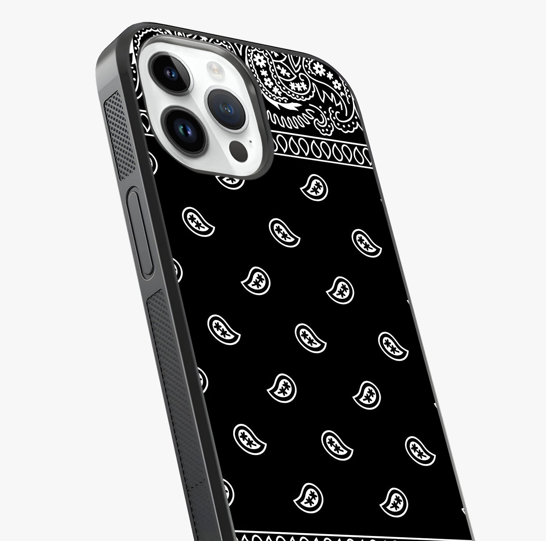 Retro Rebel Threads Glass Case captured at a warm angle highlighting gloss, texture and premium glass finish.
