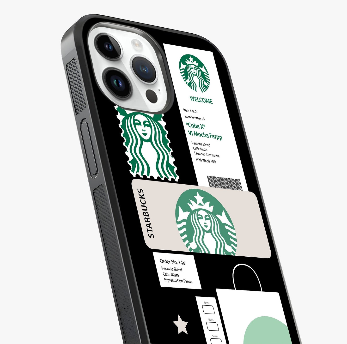 Starbucks Mocha Glass Case captured at a warm angle highlighting gloss, texture and premium glass finish.