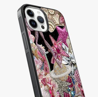 Starlit Jewel Dream Glass Case captured at a warm angle highlighting gloss, texture and premium glass finish.
