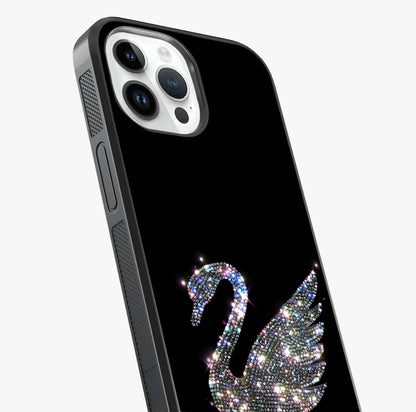 Starlit Swan Grace Glass Case captured at a warm angle highlighting gloss, texture and premium glass finish.