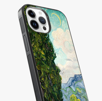 Van Gogh Vintage Art Glass Case captured at a warm angle highlighting gloss, texture and premium glass finish.