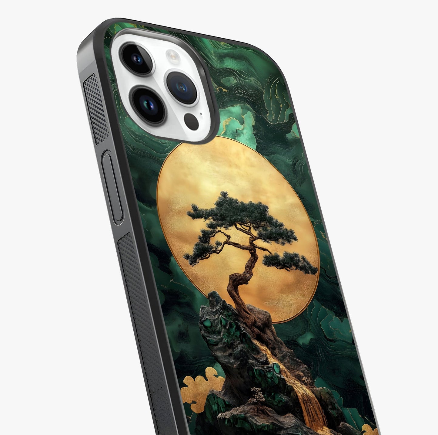 Zen Moon Rise Glass Case captured at a warm angle highlighting gloss, texture and premium glass finish.