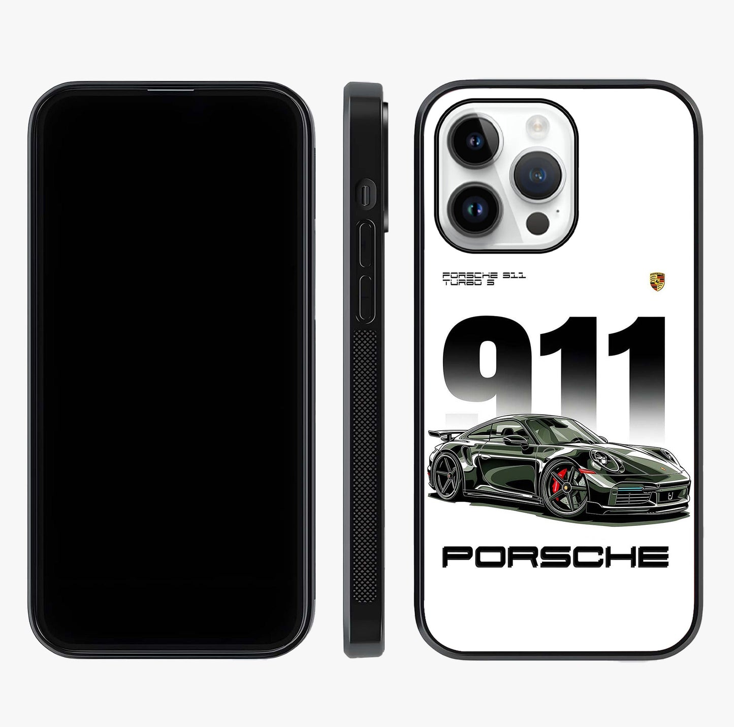 911 Turbo Dominance Glass Case displayed upright for full design visibility and premium finish.