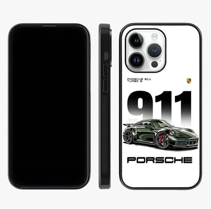 911 Turbo Dominance Glass Case displayed upright for full design visibility and premium finish.