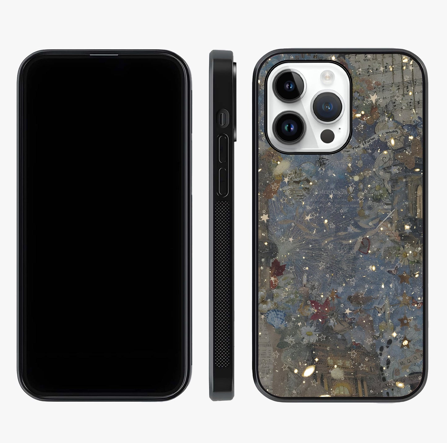 Aesthetic Astrolophia Glass Case displayed upright for full design visibility and premium finish.