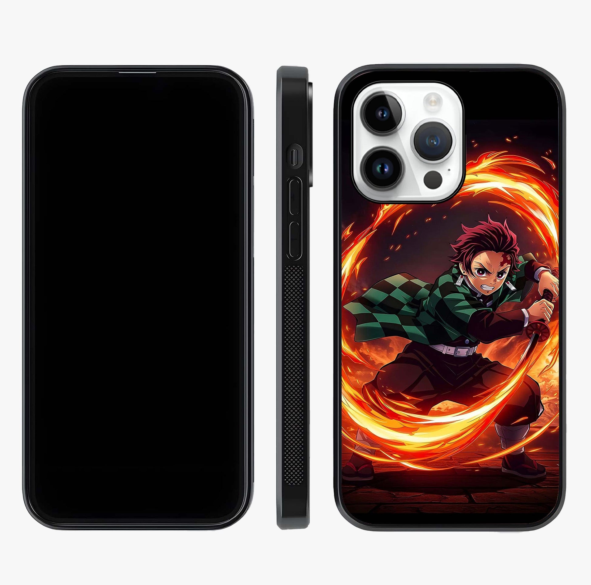 Blazing Sword Resolve Glass Case displayed upright for full design visibility and premium finish.