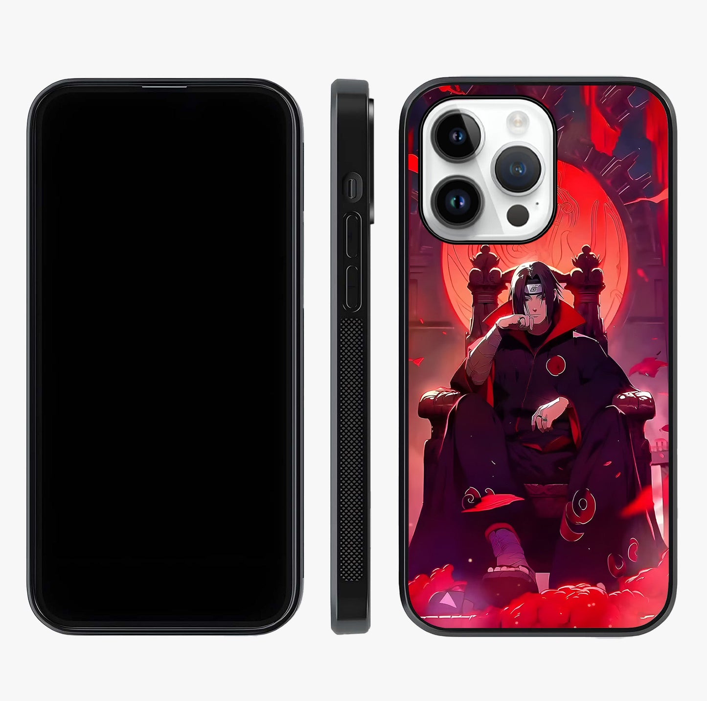 Blood Moon Sovereign Glass Case displayed upright for full design visibility and premium finish.