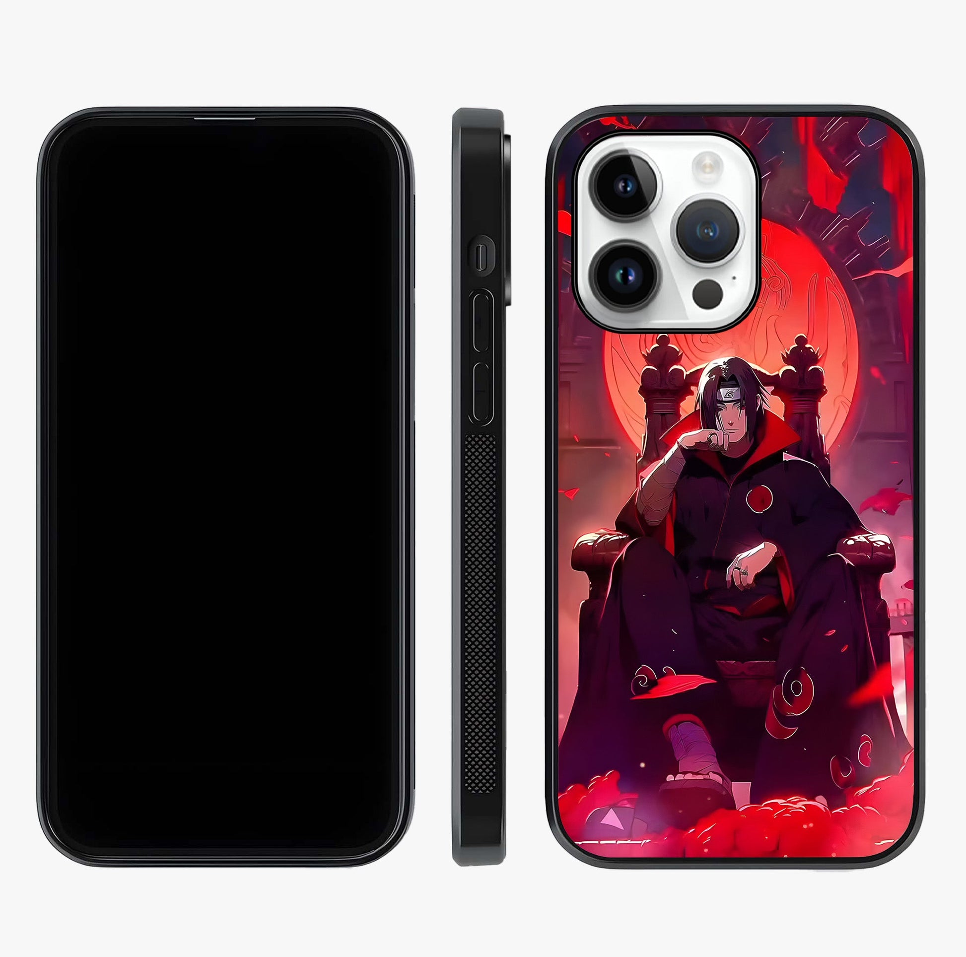 Blood Moon Sovereign Glass Case displayed upright for full design visibility and premium finish.