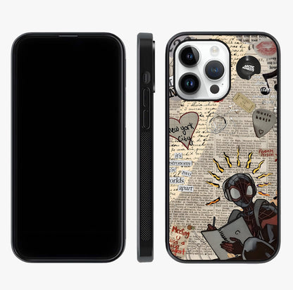 City Dream Sketch Glass Case displayed upright for full design visibility and premium finish.