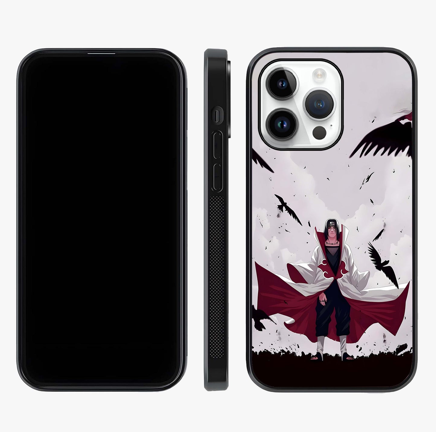 Crimson Crow Ascension Glass Case displayed upright for full design visibility and premium finish.
