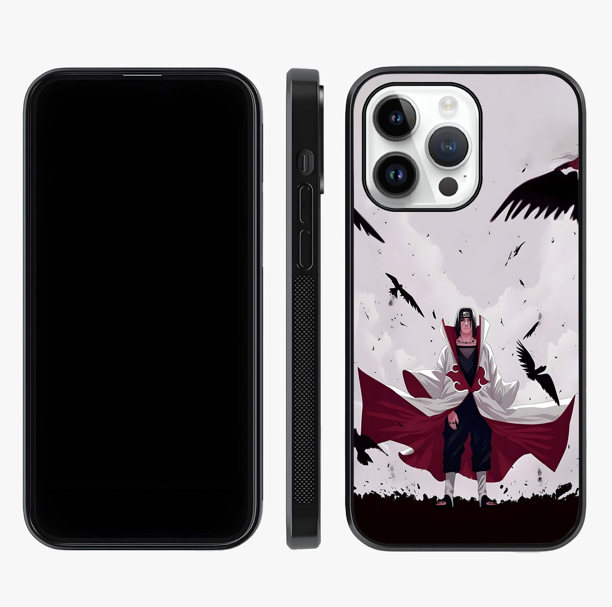Crimson Crow Ascension Glass Case displayed upright for full design visibility and premium finish.