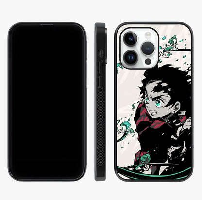 Demon Slayer Glass Case displayed upright for full design visibility and premium finish.