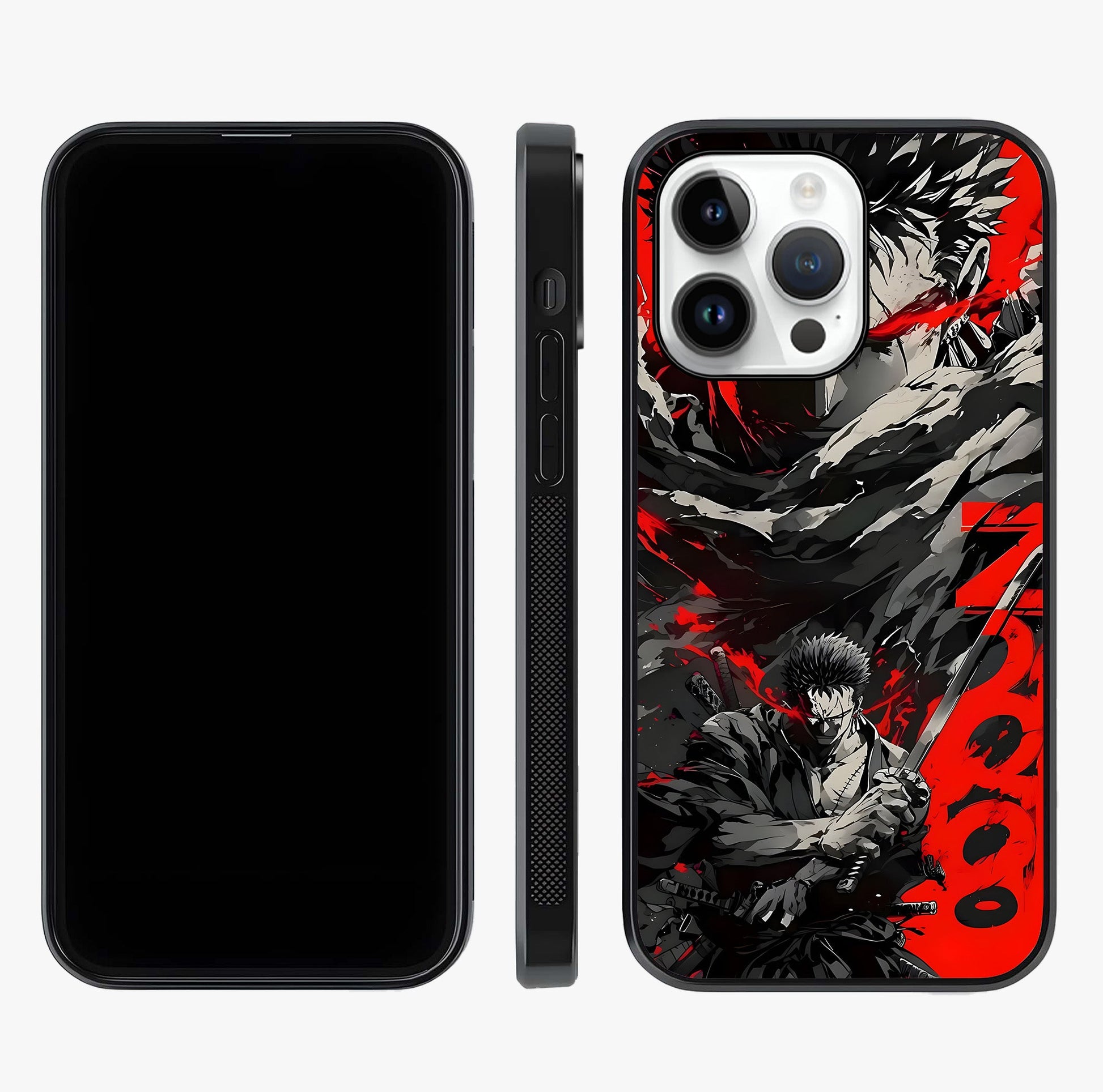 Demon Sword Resolve Glass Case displayed upright for full design visibility and premium finish.