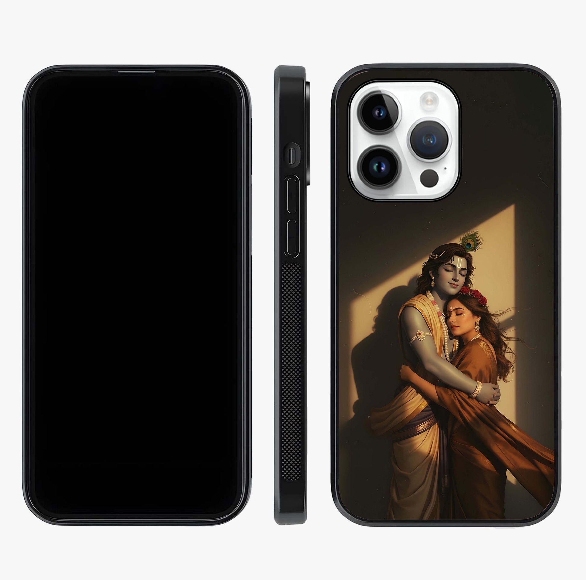 Divine Eternal Love Glass Case displayed upright for full design visibility and premium finish.