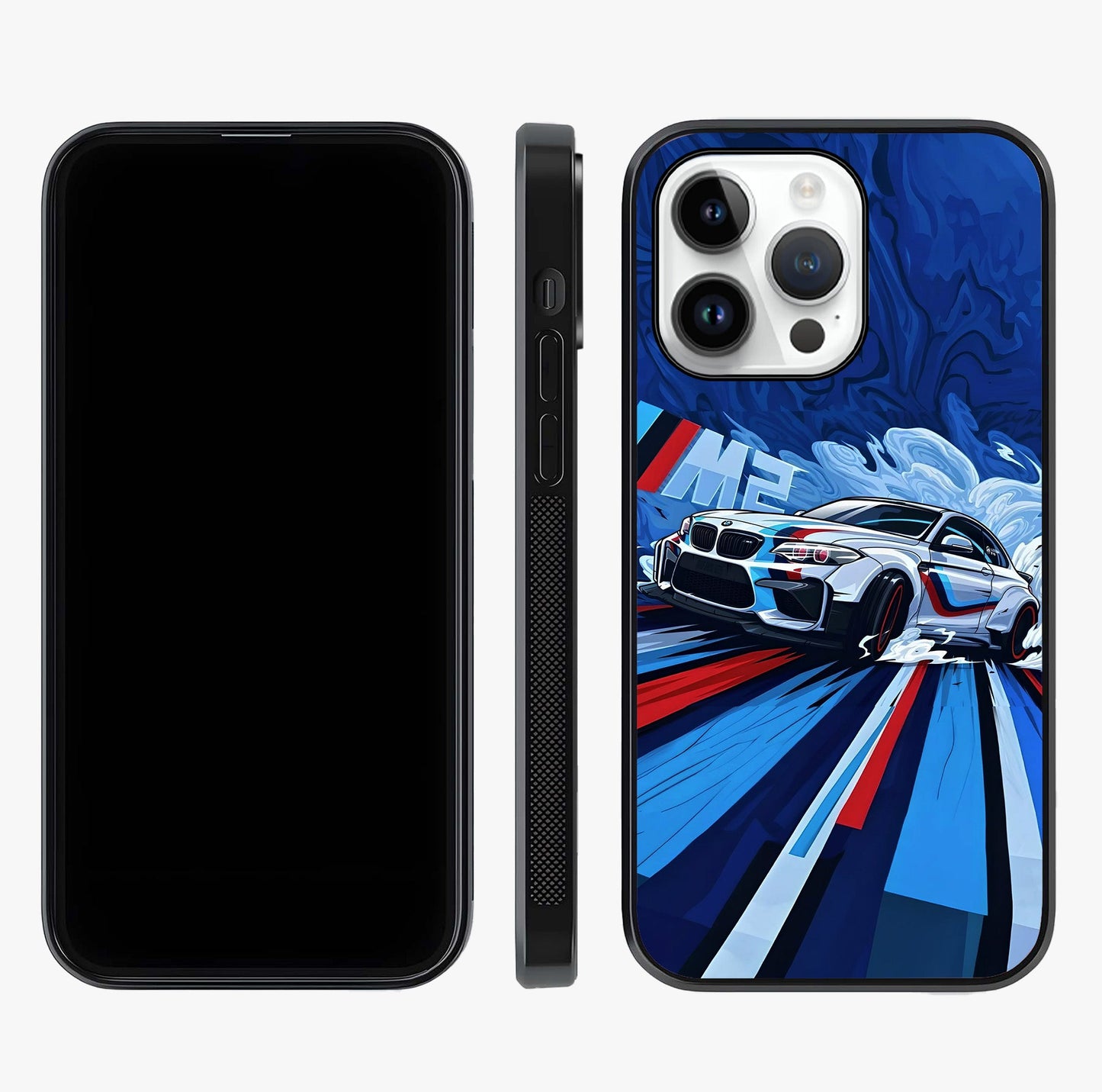Drift Power Rush Glass Case displayed upright for full design visibility and premium finish.