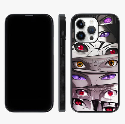 Eyes Of Destiny Glass Case displayed upright for full design visibility and premium finish.